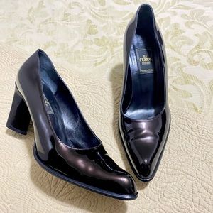 Authentic Fendi Bronze Pointed Toe Pump